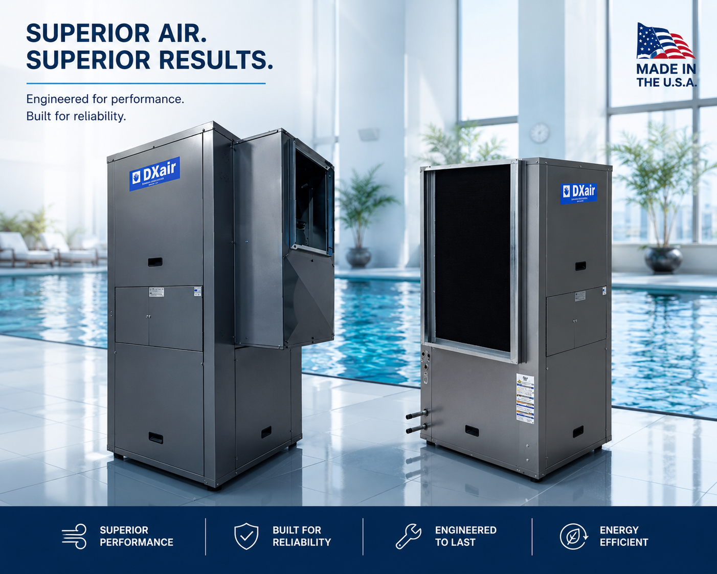 DXAir pool room dehumidification system