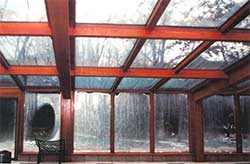 Example of condensation in an indoor pool room