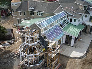 Pool enclosure construction project near completion